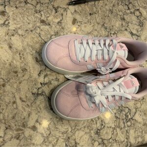 Adidas VL Court 3.0 Pink and White Shoes size 7